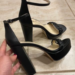 New platform heels, black
